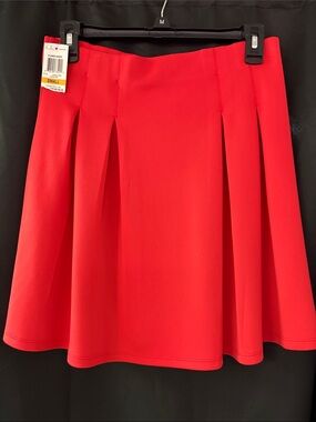 INC International Concepts Bright Red Skater Skirt